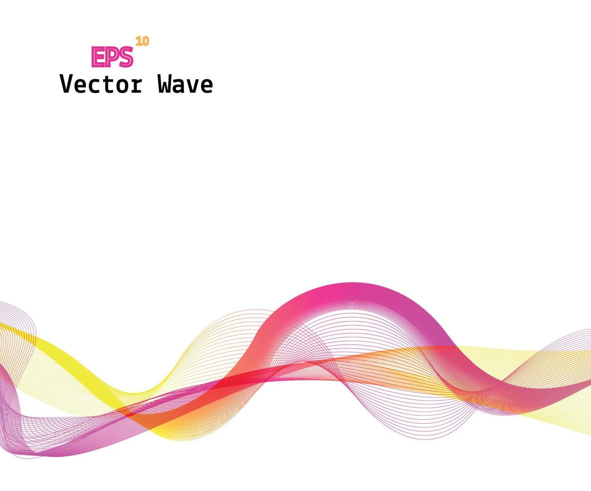 abstrakte farbige Welle auf Hintergrund. Vektorillustration. vektor