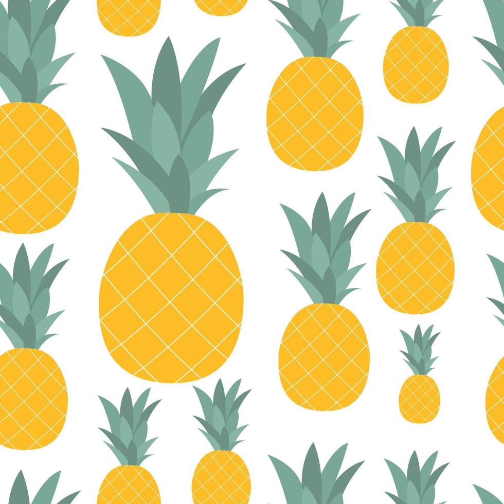 ananas naturliga sömlösa mönster bakgrund vektorillustration vektor