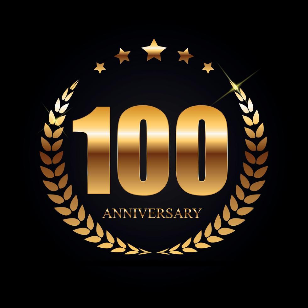 mall logotyp 100 år årsdagen vektorillustration vektor