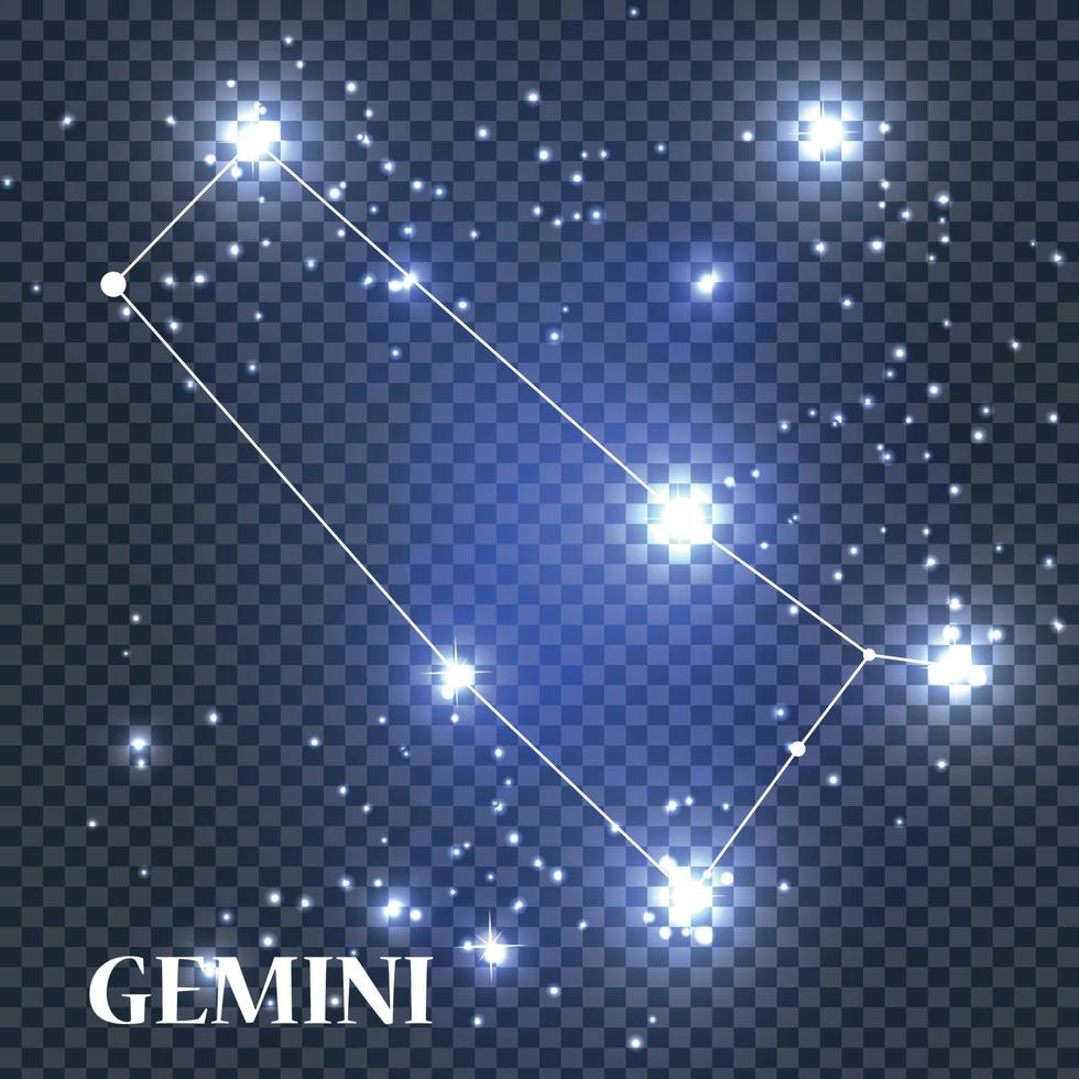 symbol gemini stjärntecken. vektor illustration.