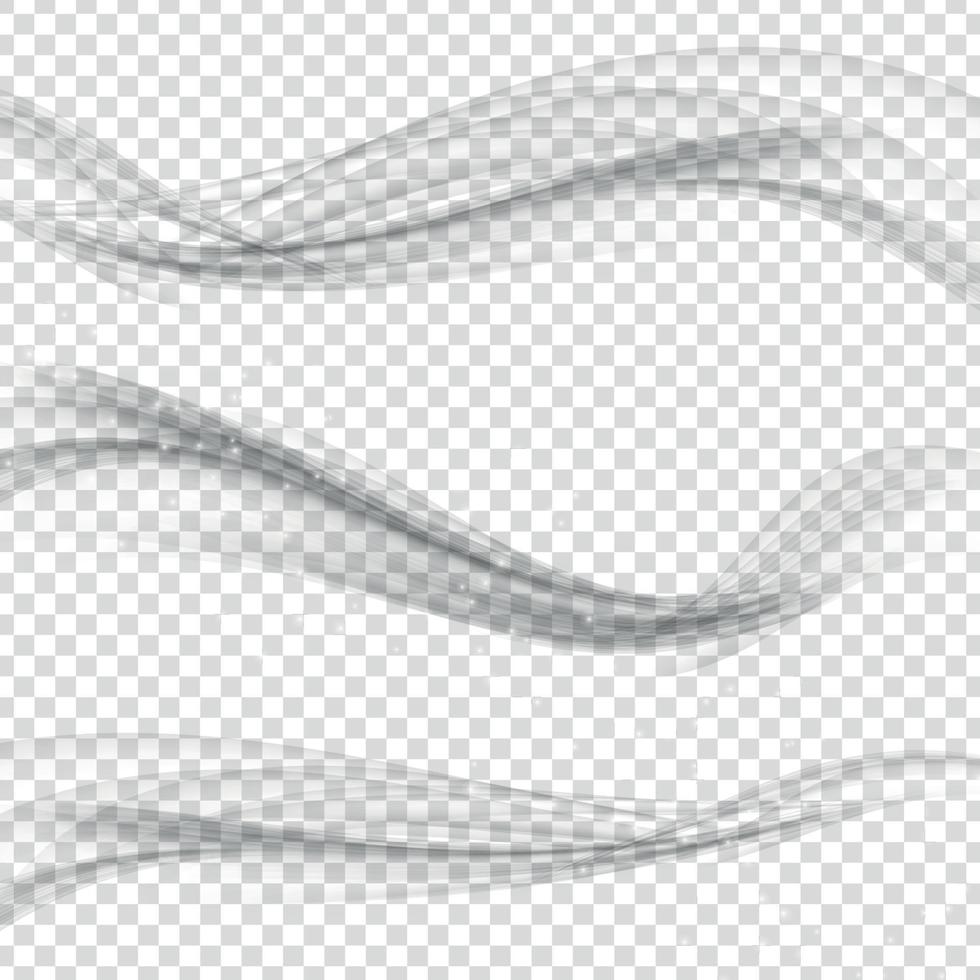 modern mjuk rök gradient vågor samling. vektor illustration