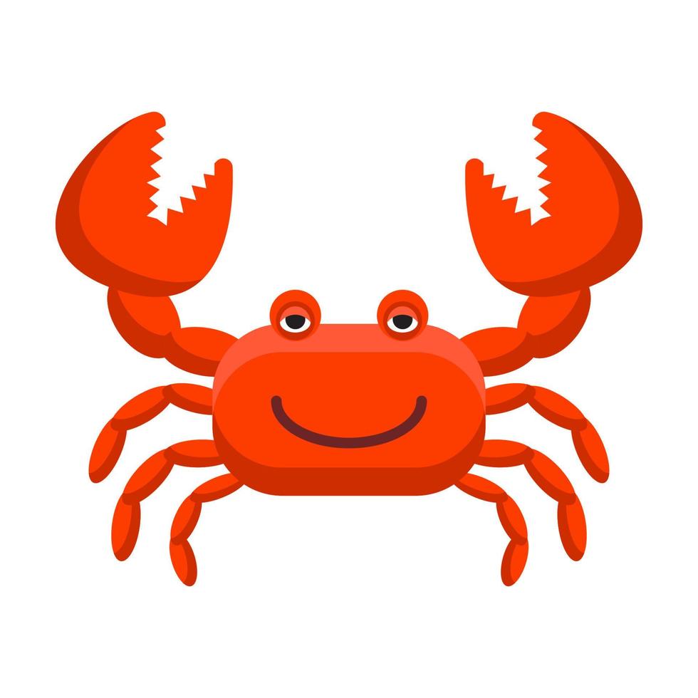 rote Cartoon-Krabbe vektor