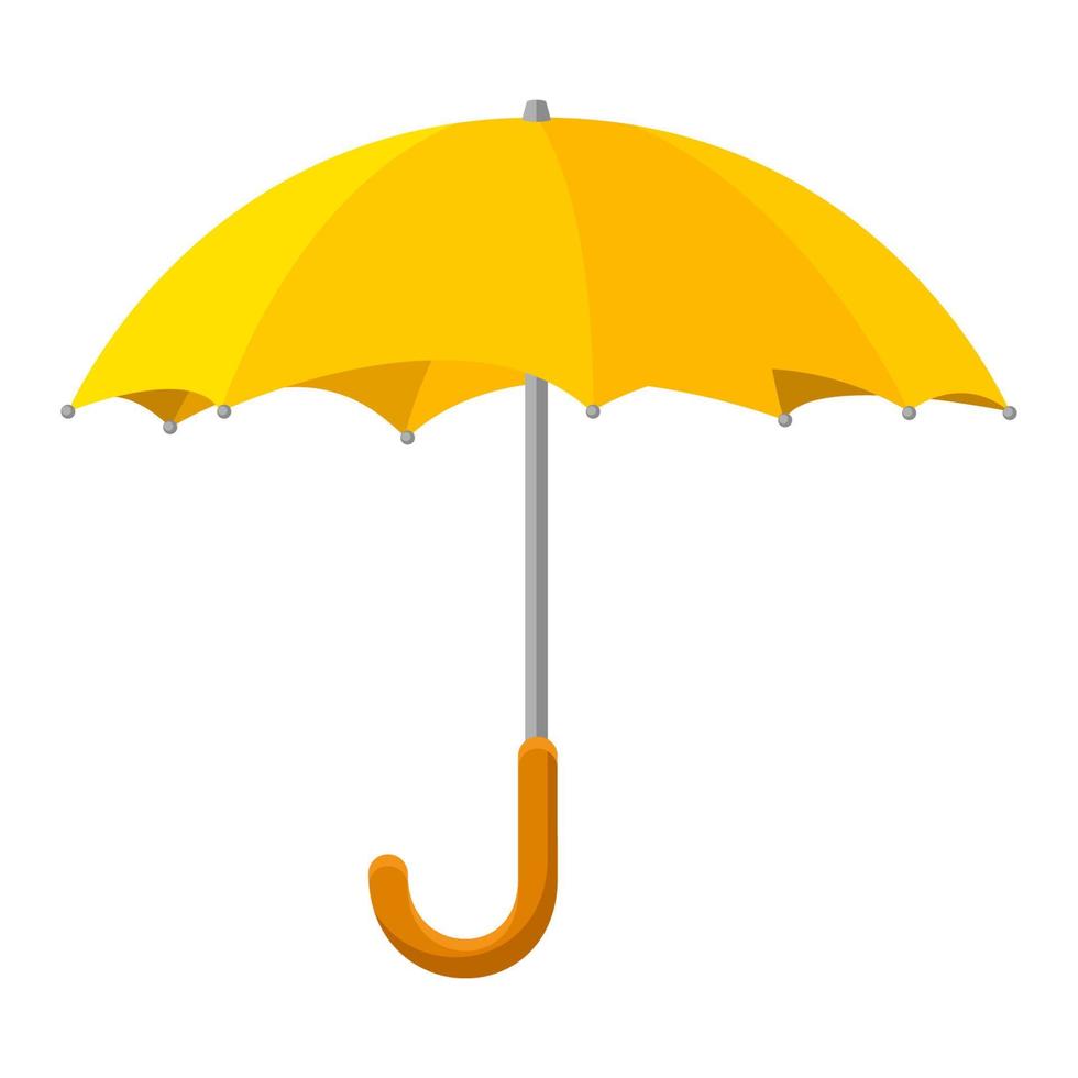 gelber Regenschirm Cartoon-Vektor-Objekt vektor