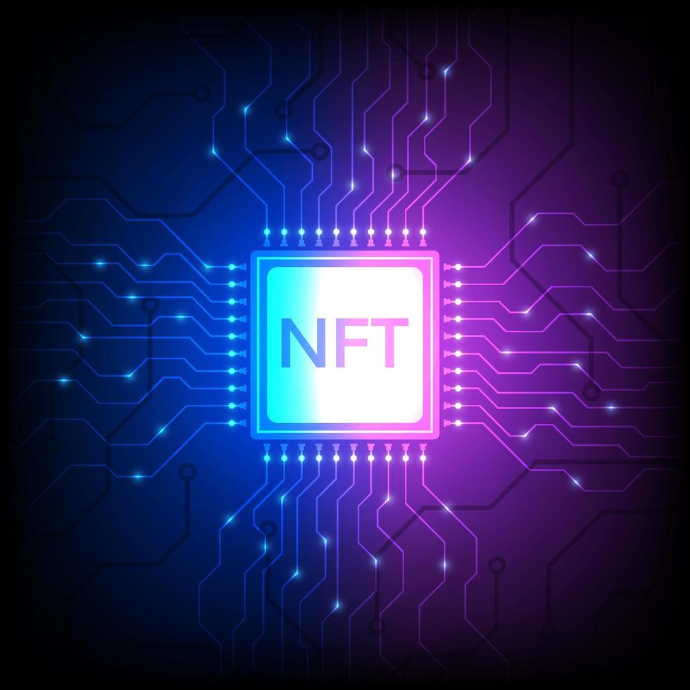 nft auf Prozessorchip vektor