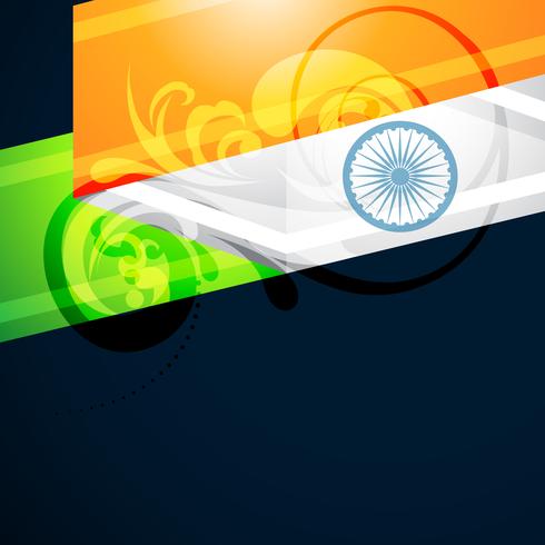 indische Flagge Design vektor