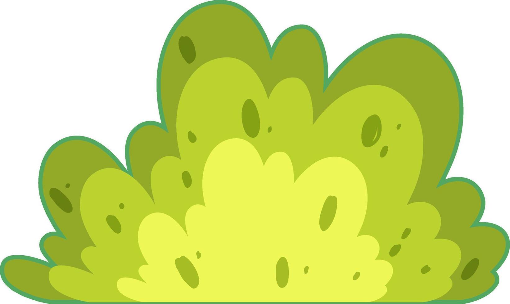 grön buske i tecknad stil vektor