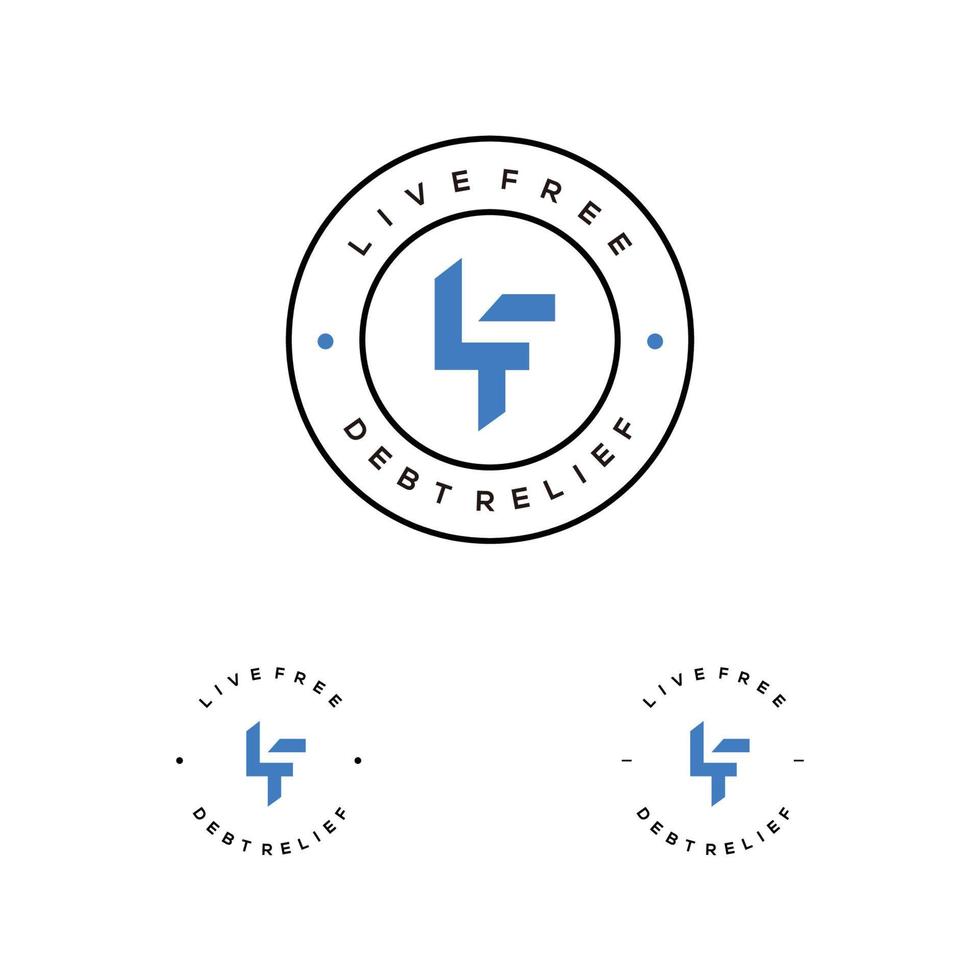 modern sofistikerad och professionell logotyp för lf initialer vektor