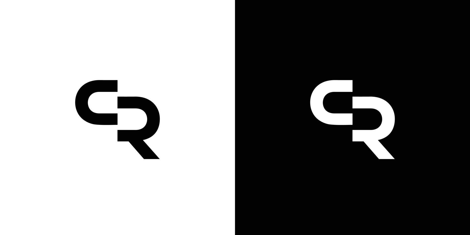cooles und modernes cr-initialen-logo vektor