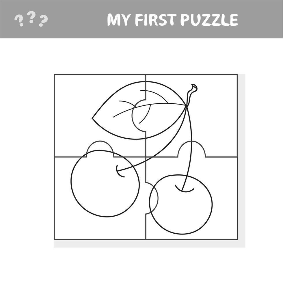 Kirschspiel für Kinder und Kinder - mein erstes Puzzle vektor