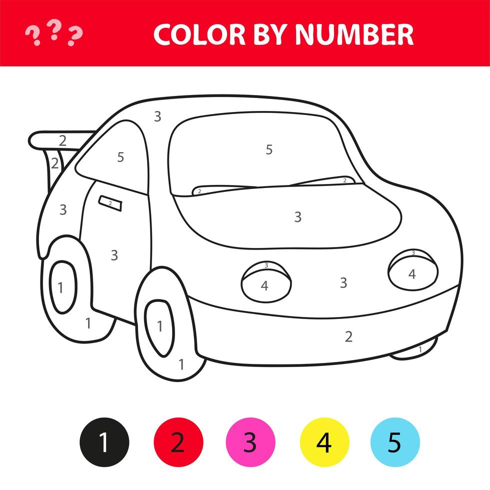 Malen nach Zahlen Lernspiel für Kinder. Illustration für Schulkind - Fisch  4559957 Vektor Kunst bei Vecteezy