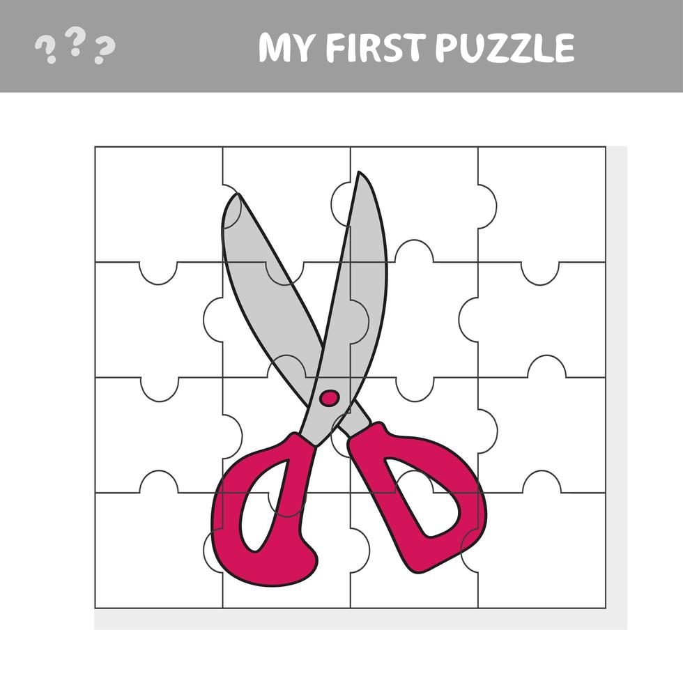 eine Vektorillustration des Puzzles für Vorschulkinder - mein erstes Puzzle vektor