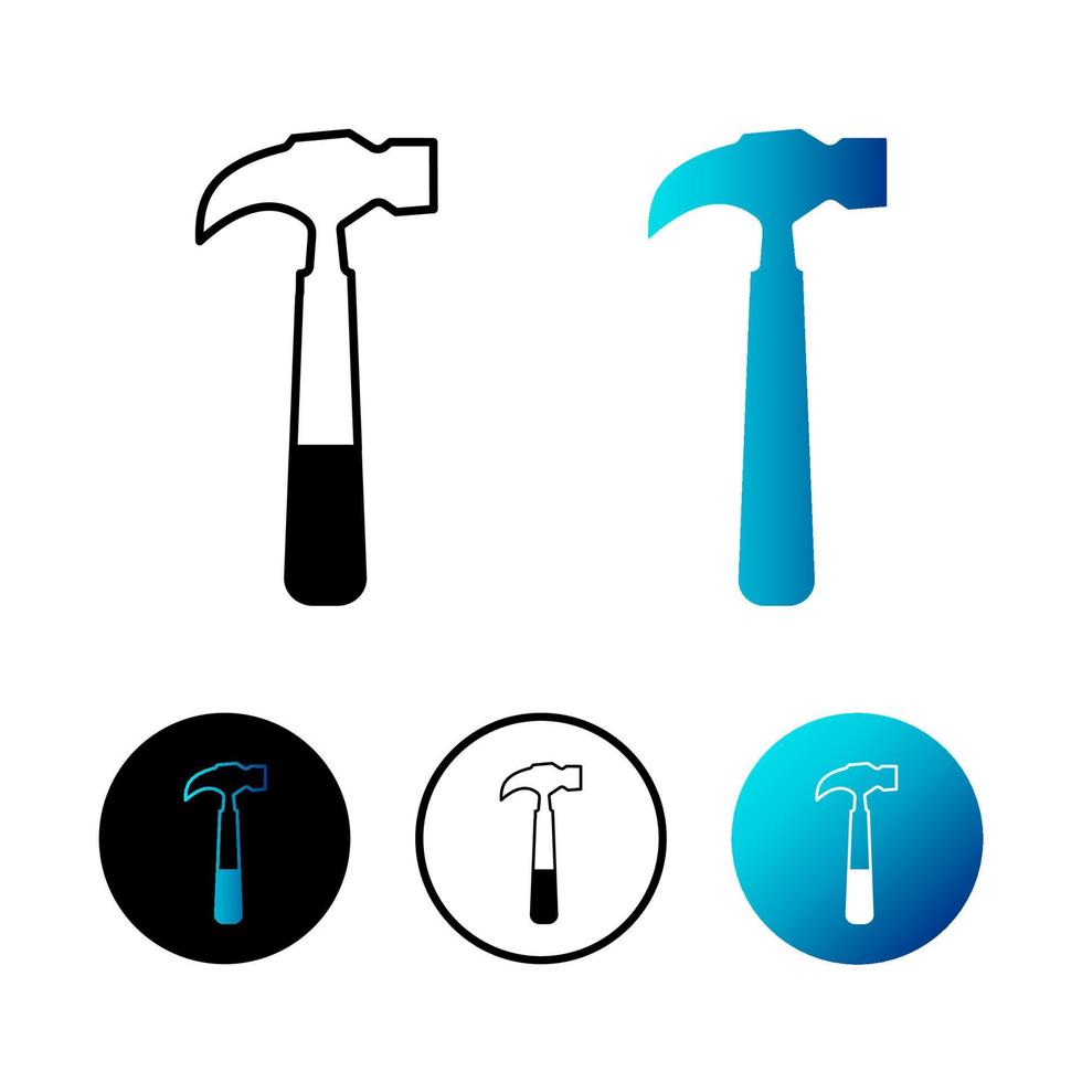 abstrakt hammare ikon illustration vektor