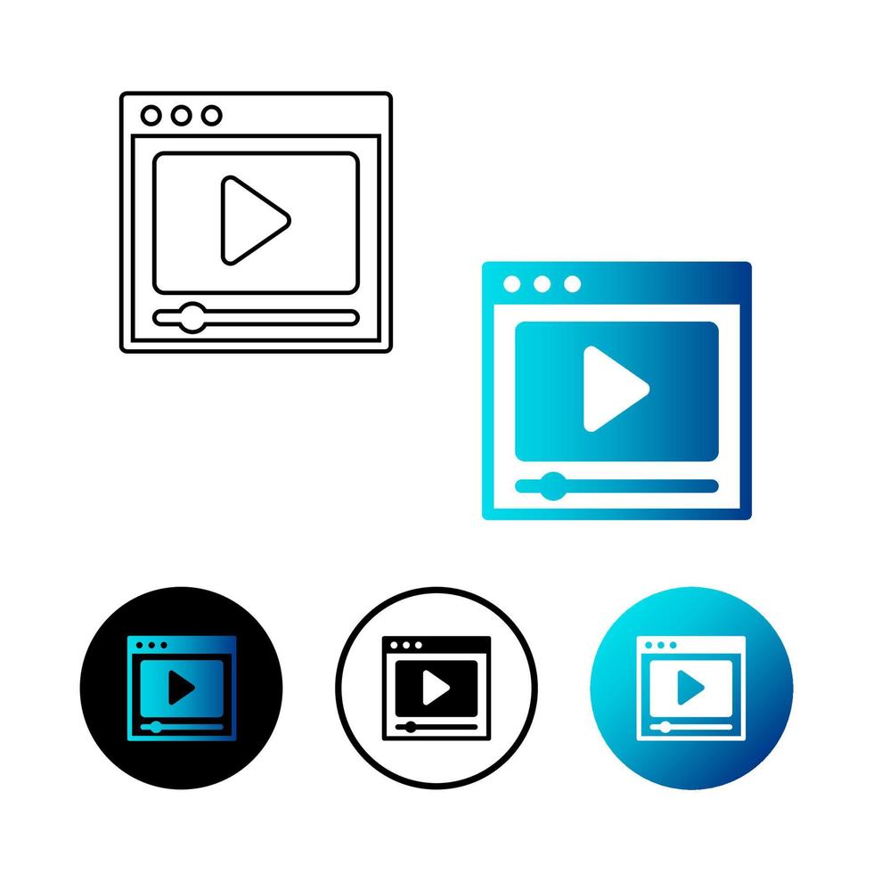 abstrakt videoinnehåll ikon illustration vektor