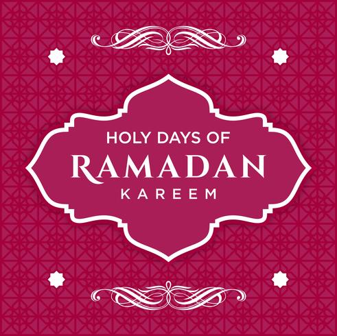 Ramadan Kareem Hälsningskort och Bakgrund Islamic med arabisk mönster vektor