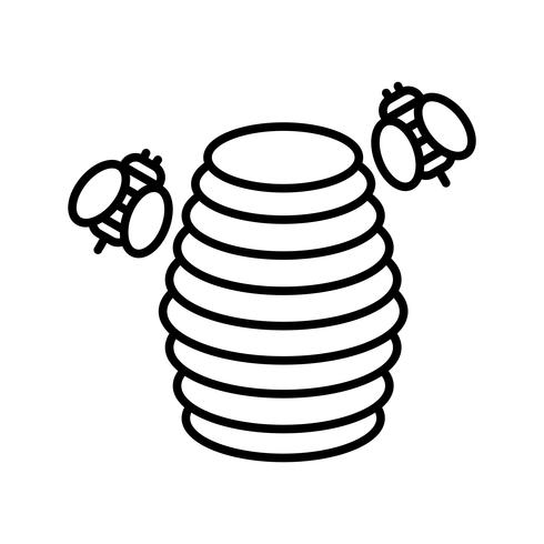 Bienenstock schwarzes Symbol vektor