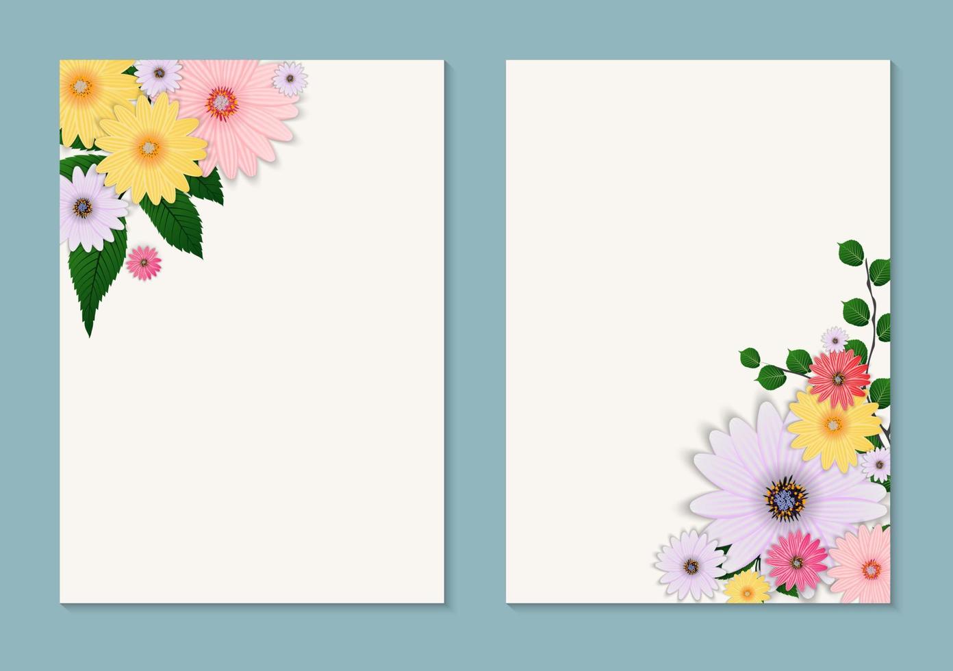 Frühling süßer Hintergrund mit Blumen. Vektor-Illustration vektor