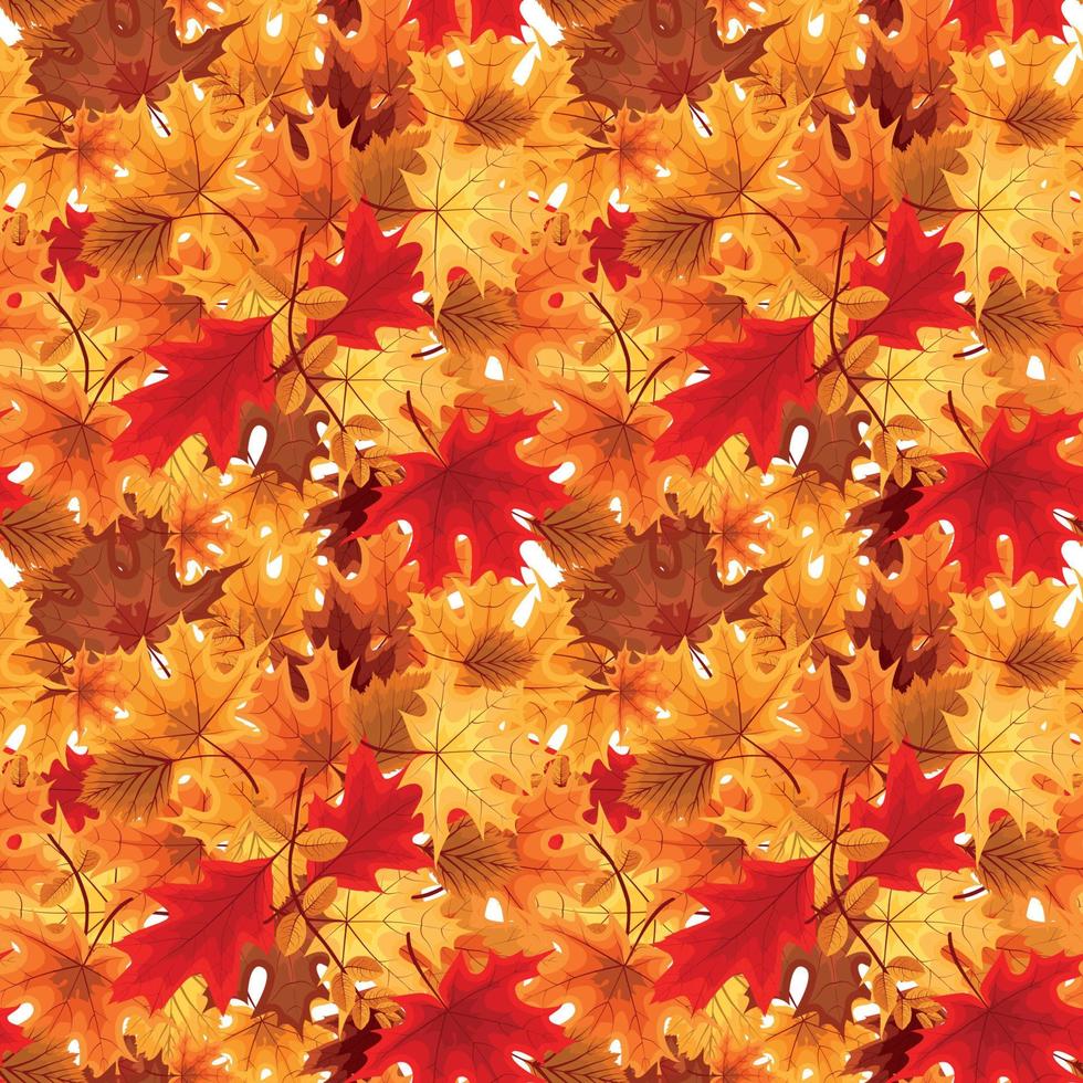 abstrakte Vektor-Illustration nahtlose Muster Hintergrund mit fallenden Herbstlaub vektor