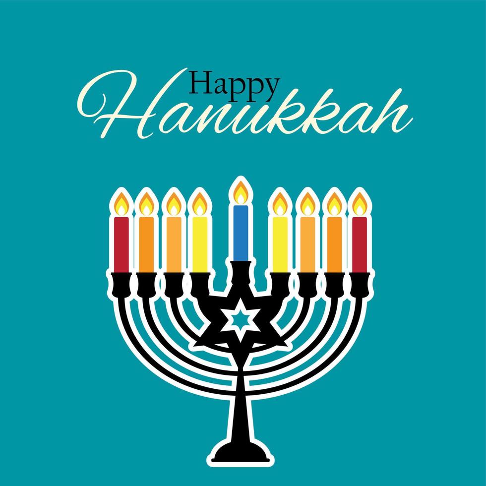 glad Hanukkah, judisk semester bakgrund. vektor illustration. Hanukkah är namnet på den judiska högtiden