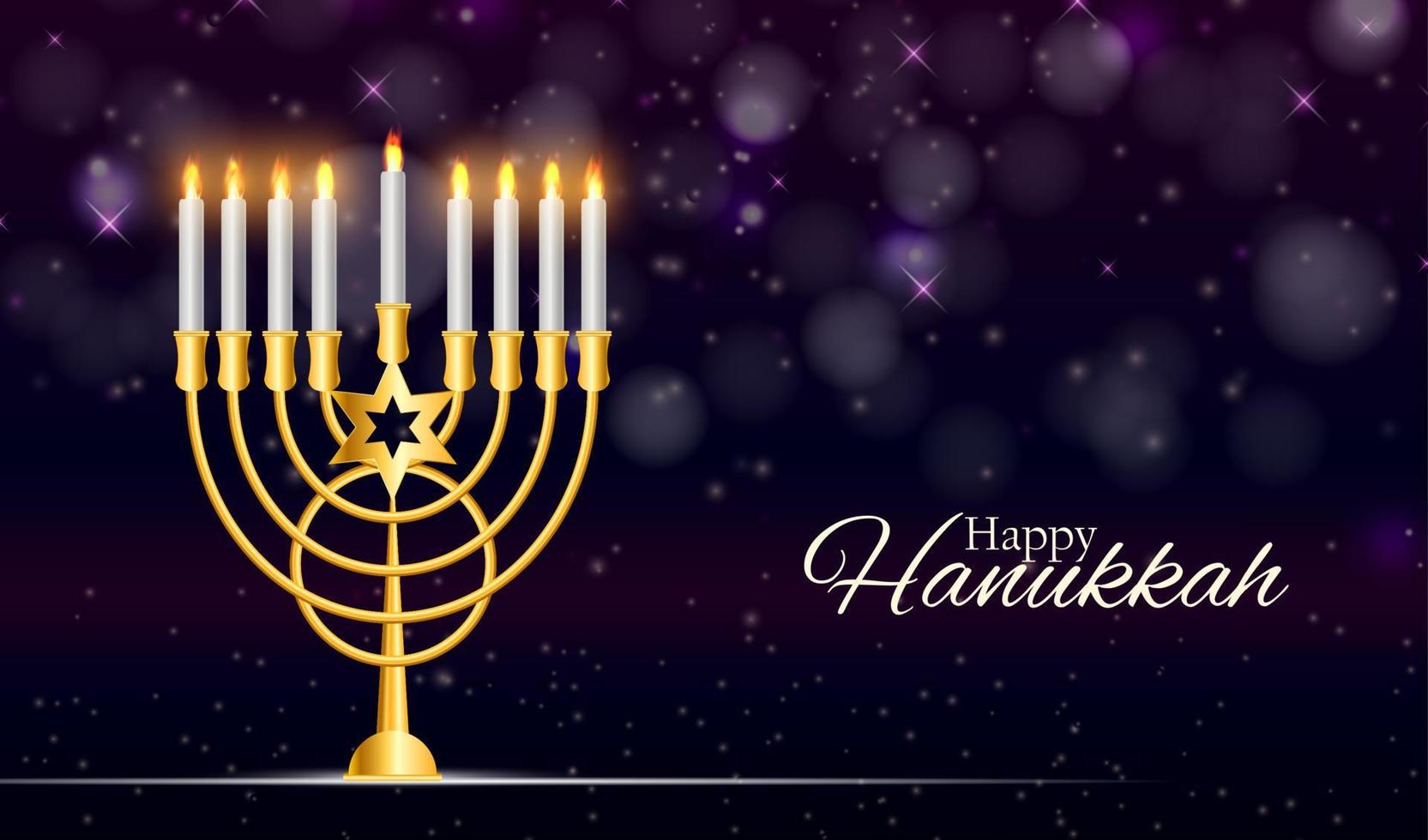 glad Hanukkah, judisk semester bakgrund. vektor illustration. Hanukkah är namnet på den judiska högtiden