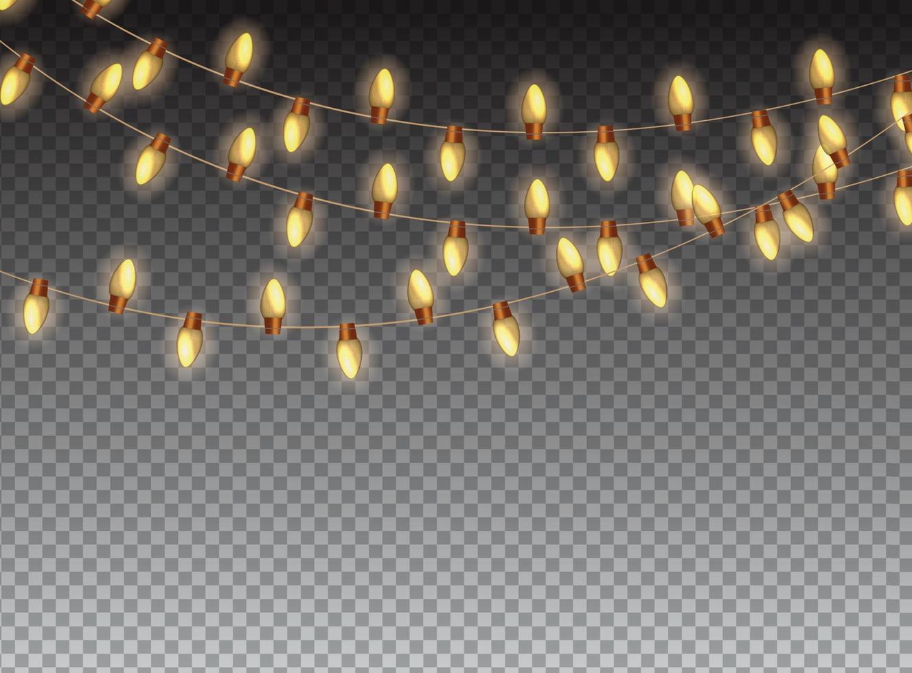 jul krans glödlampa på transparent bakgrund vektorillustration vektor