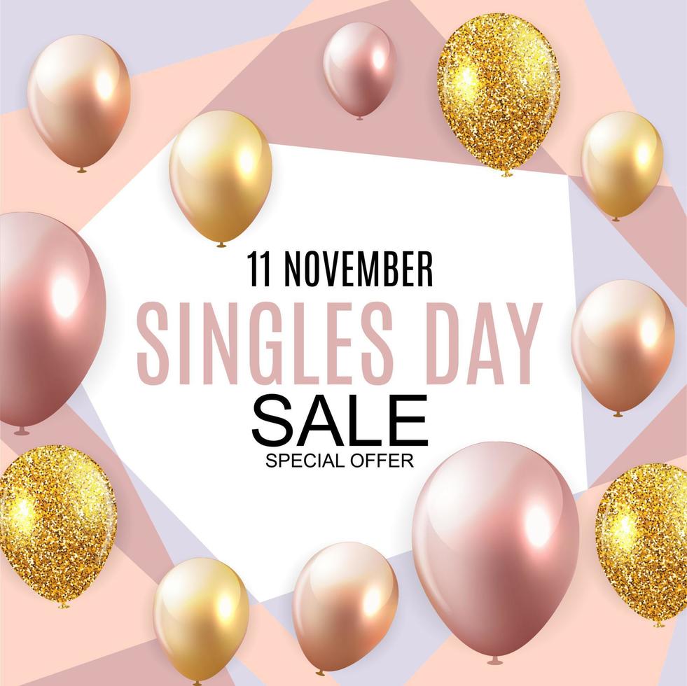 11. November Singles Day Sale abstrakten Hintergrund .. Vektor-Illustration vektor