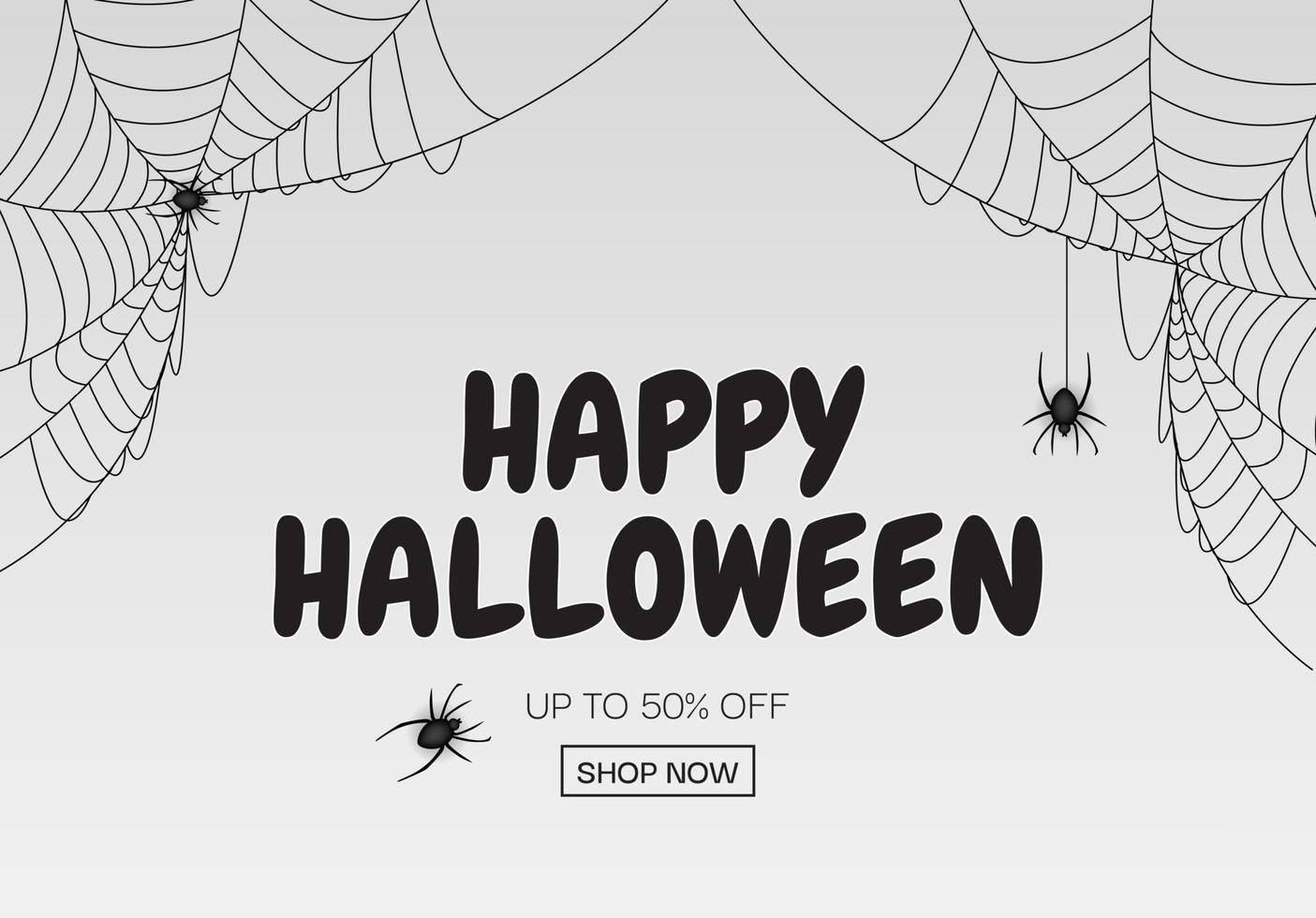 Happy Halloween, Shop jetzt Poster Vorlage Hintergrund. Vektor-Illustration vektor