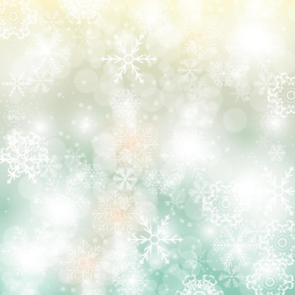 abstrakter Hintergrund für Weihnachten und Neujahr mit Schneeflocken. Vektor-Illustration vektor