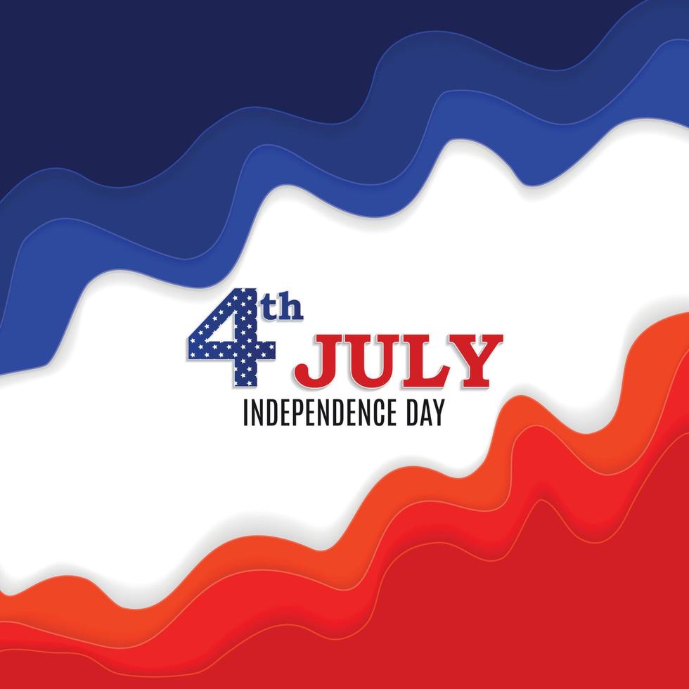 4. Juli, Unabhängigkeitstag der Vereinigten Staaten. alles gute zum geburtstag amerika. Vektor-Illustration vektor