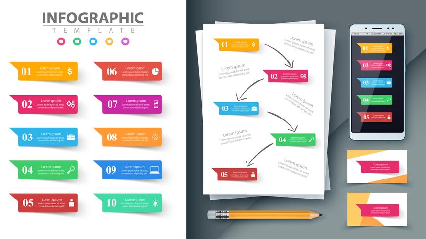 Geschäftsinfografik. Modell für Ihre Idee. vektor