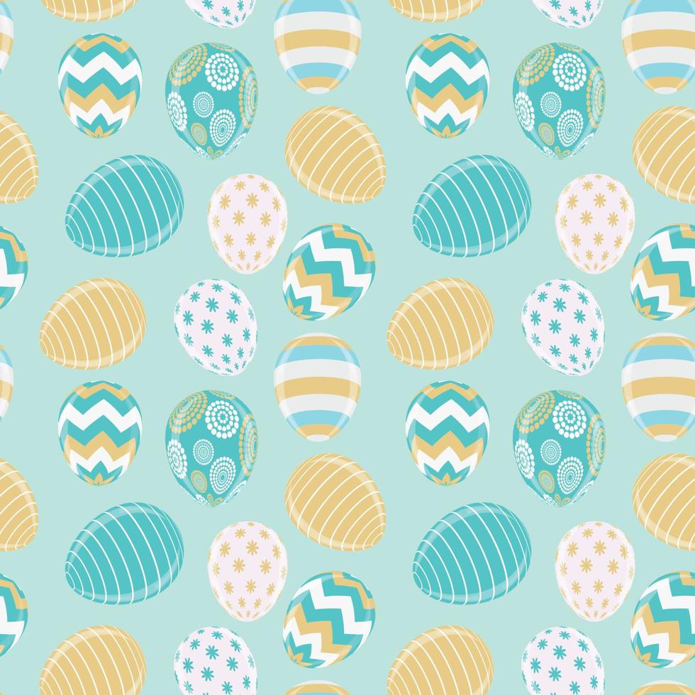 glad påsk söt bakgrund med ägg. vektor illustration