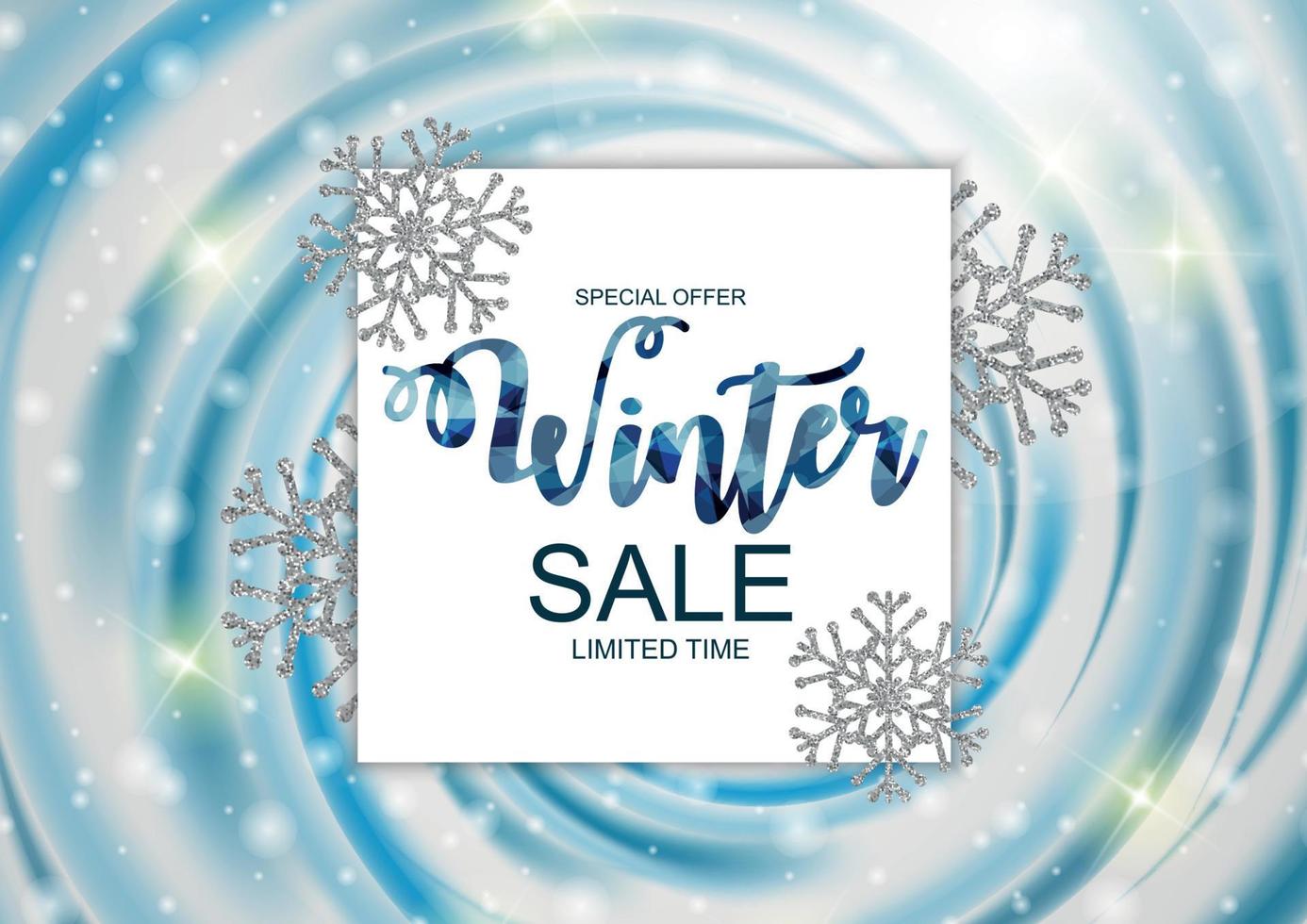 Winter Sale Hintergrund Sonderangebot Banner Hintergrund für Geschäft und Werbung. Vektor-Illustration vektor