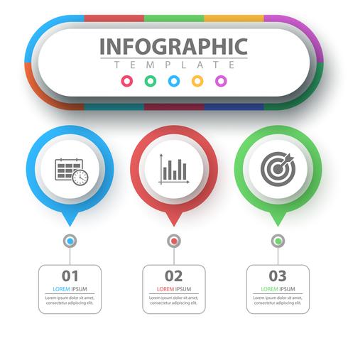 Business infographic. Papper origami mall. vektor