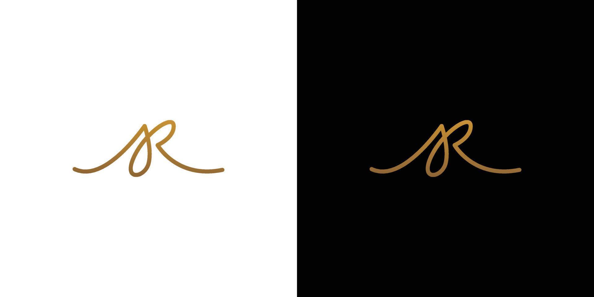 modern och elegant ar initials logotypdesign vektor