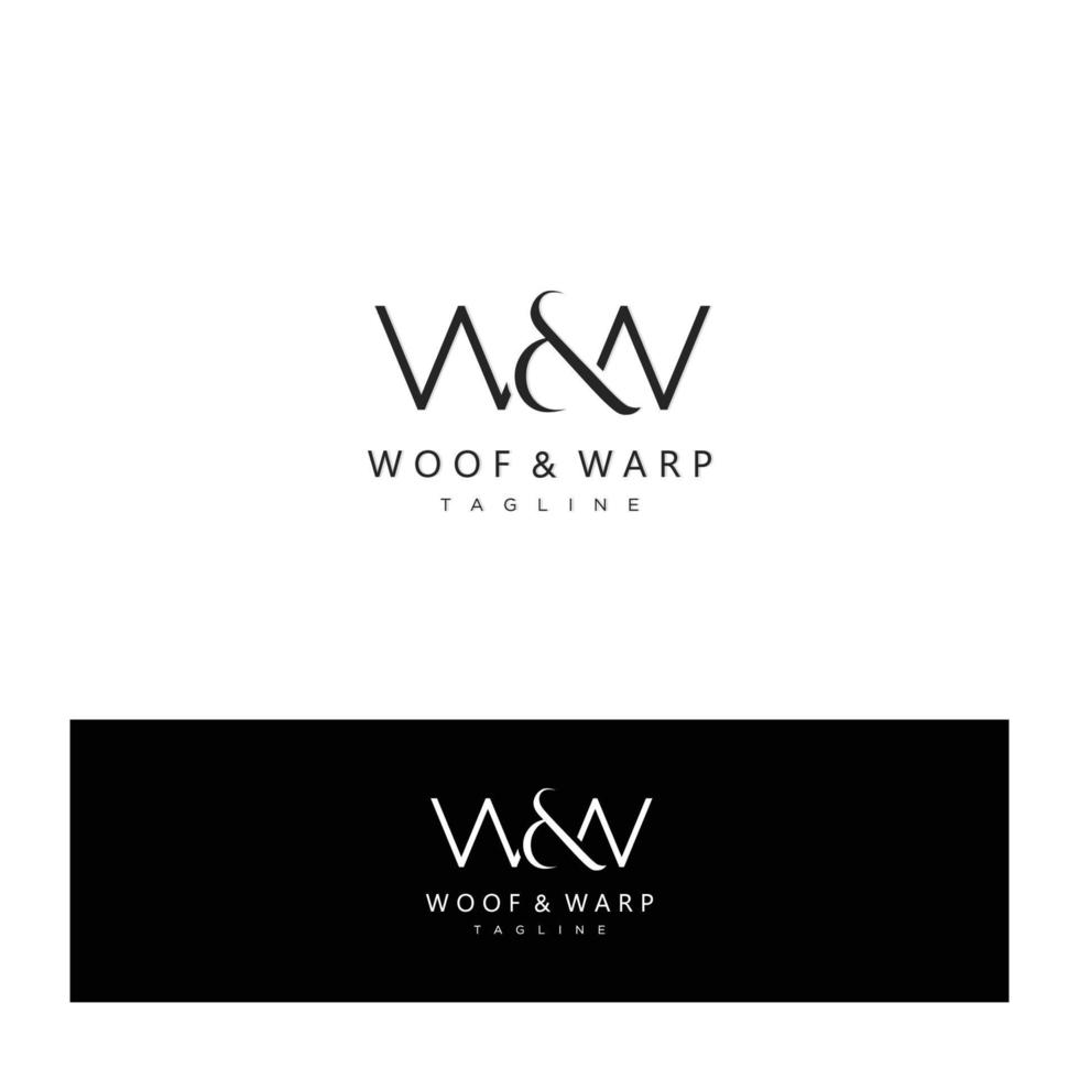 modernes und luxuriöses ww brief initial logo design vektor