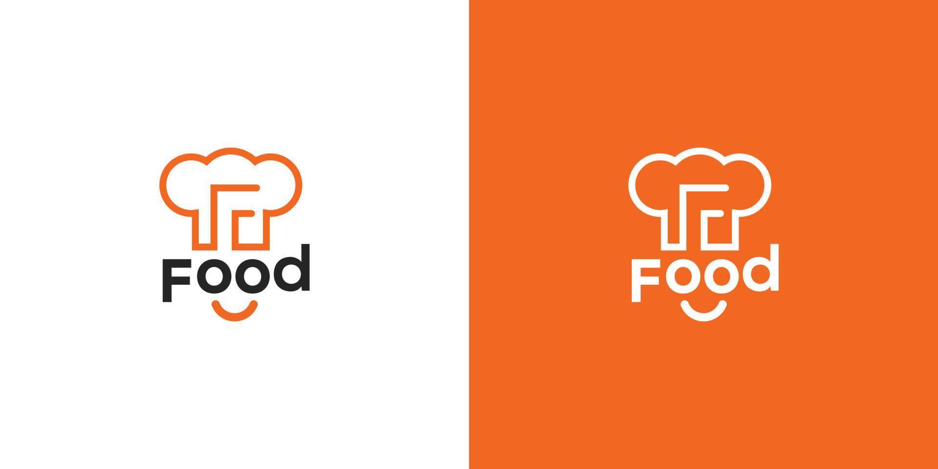 cooles und modernes Food-Logo-Design vektor