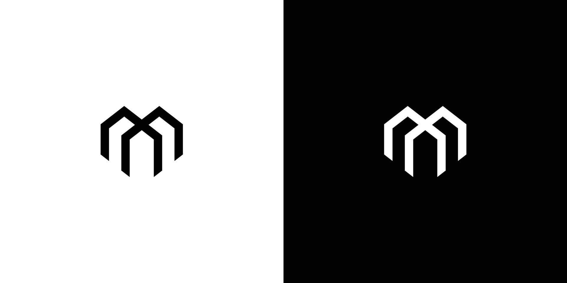 modern och elegant m-bokstavsdesign för logotyp 2 vektor