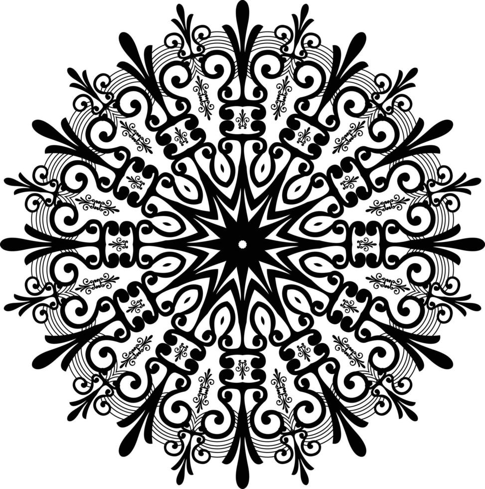 Mandalas-Malbuchseiten, dekoratives rundes Ornament in Blumenform, orientalischer Vektor, Anti-Stress-Therapiemuster, Webdesignelemente, Yoga-Logos-Vektor vektor