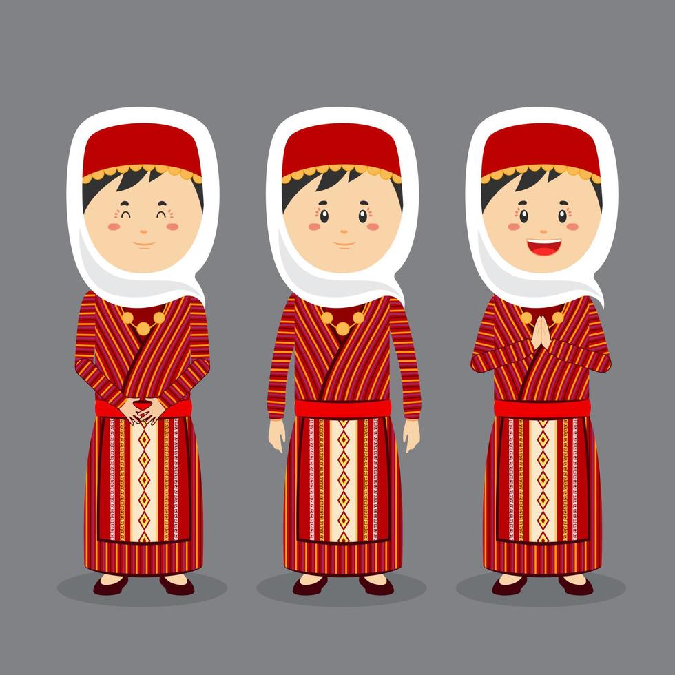 armenischer Charakter mit verschiedenen Ausdrucksformen vektor