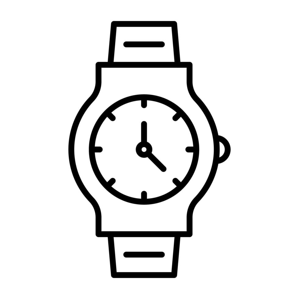 Symbol für die Armbanduhr-Linie vektor