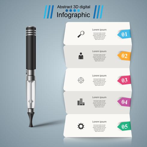 Business infographic. Cigarettrökikonen. vektor