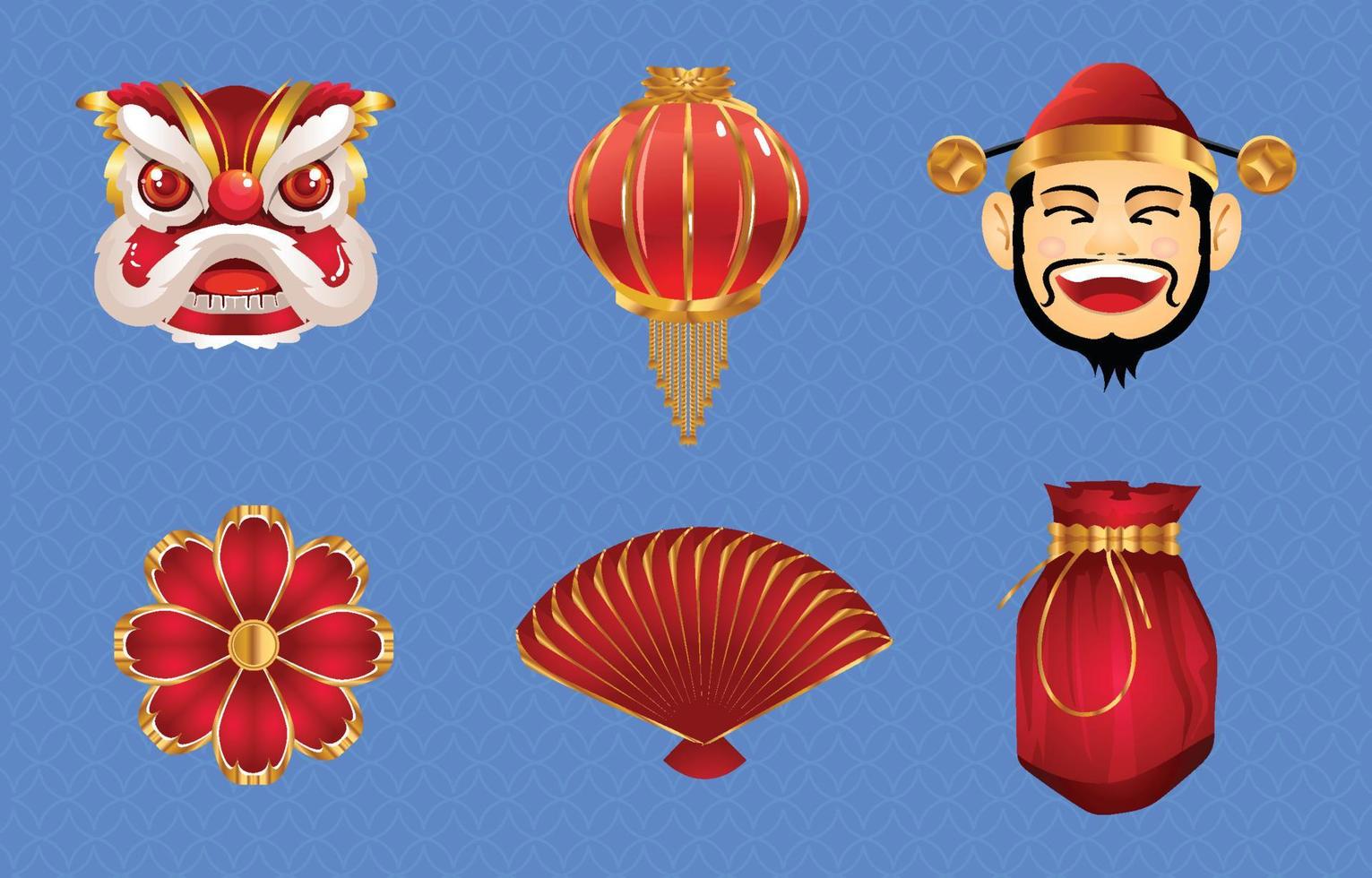 kinesiska nyårsfest ikon vektor