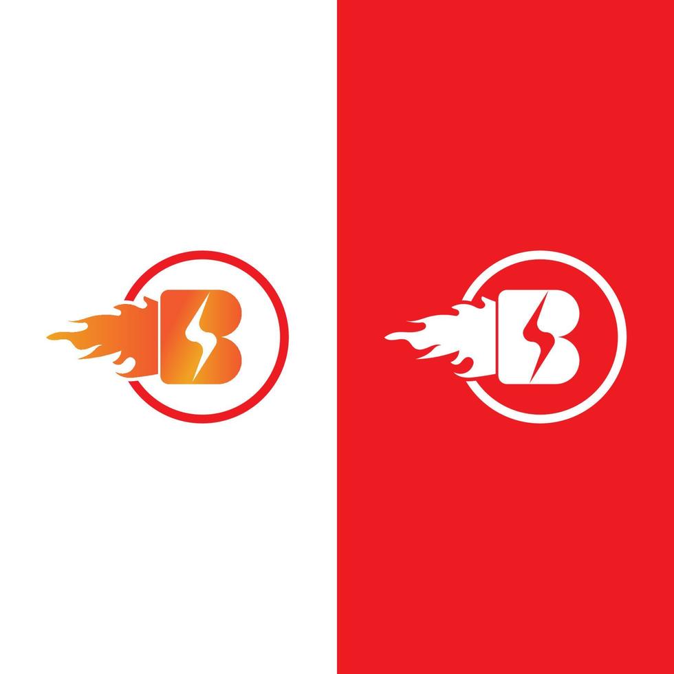Blitz-Donnerkeil-Logo-Vorlage vektor