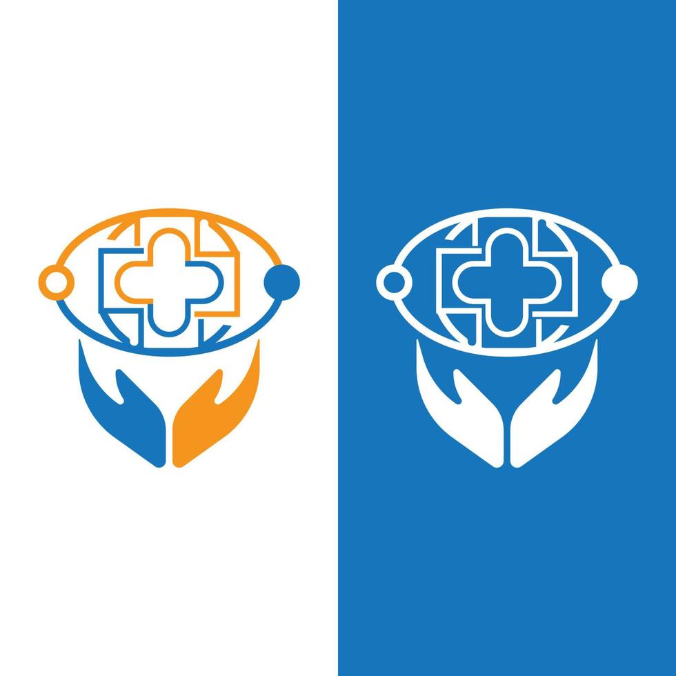 hälso medicinsk logotyp design vektor