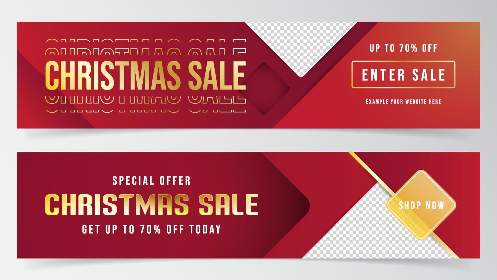jul försäljning annonser banner designmall vektor