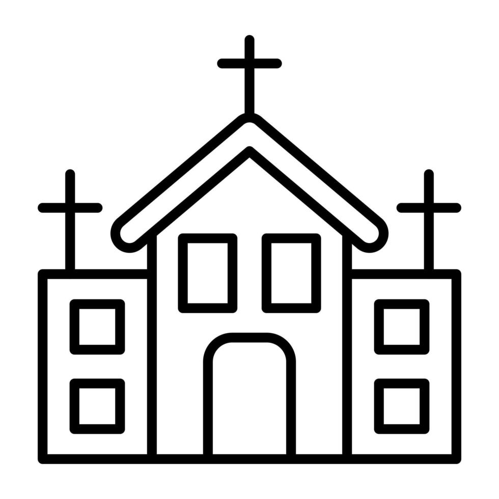 Symbol für die Kirchenlinie vektor