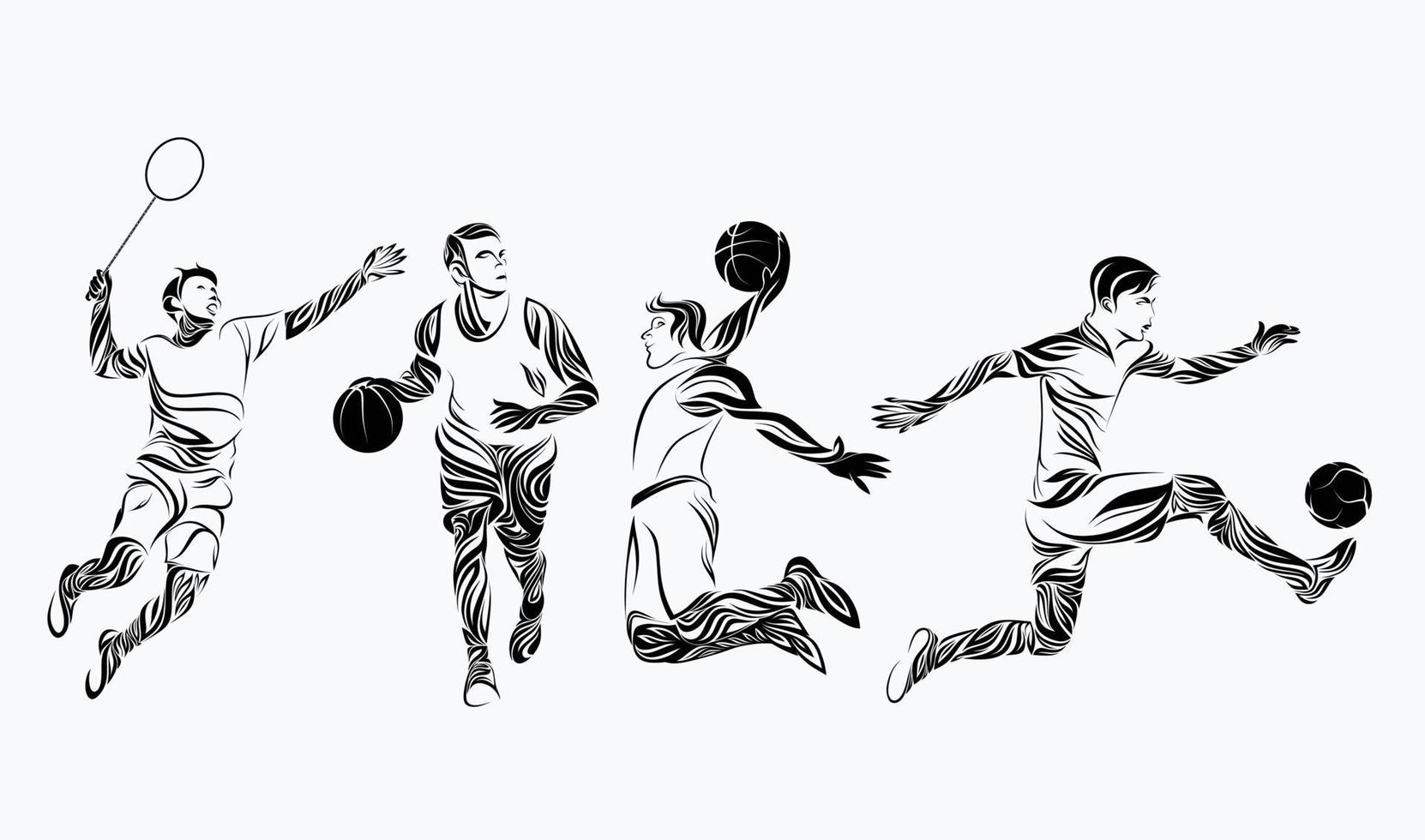 sport set vektor illustration.