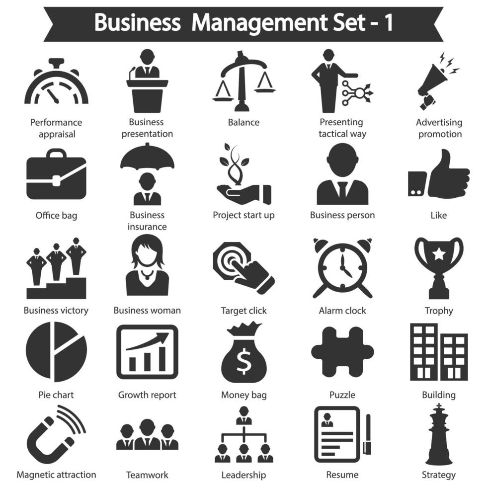 Business Management Icon Pack vektor