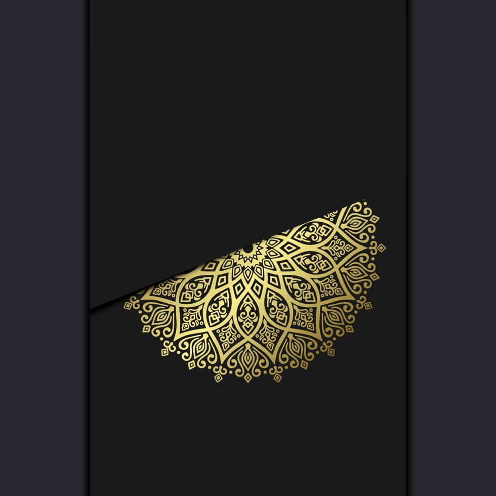 Luxus Gold Mandala verzierten Hintergrund für Hochzeitseinladung, Buchcover vektor