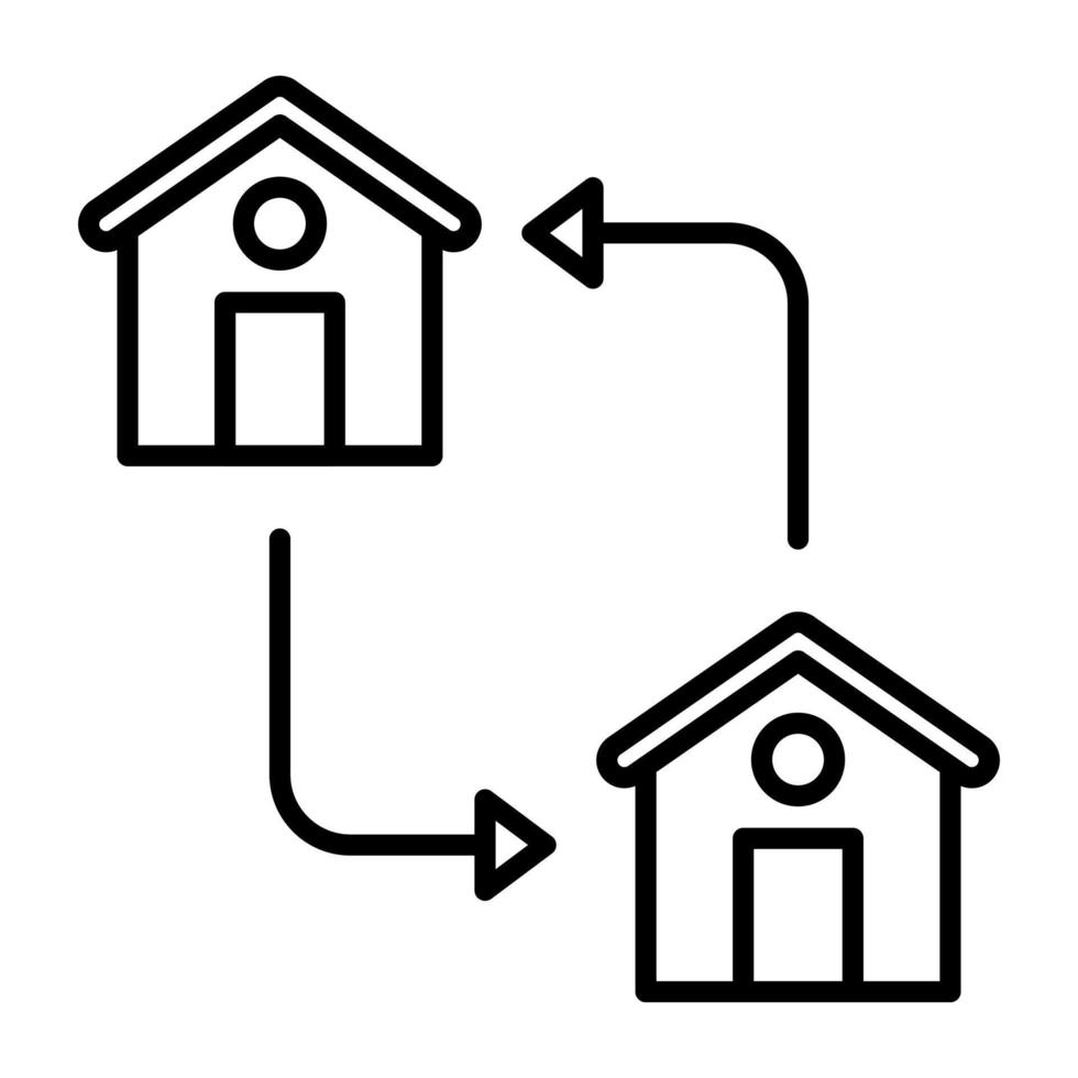 Hauswechselleitungssymbol vektor