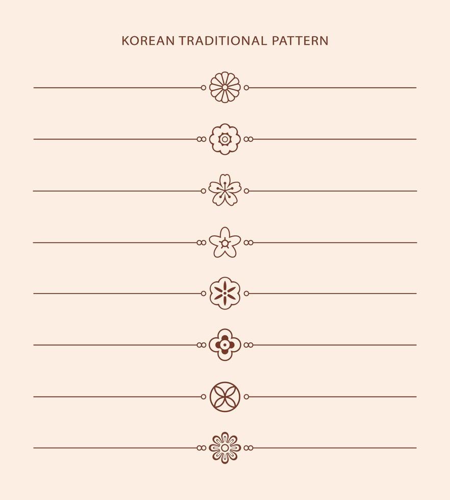 koreanisches traditionelles Linienmuster. asiatischen Stil. chinesische Kultur. abstrakte grafische Vektorgrafik. Korea, China-Symbol vektor